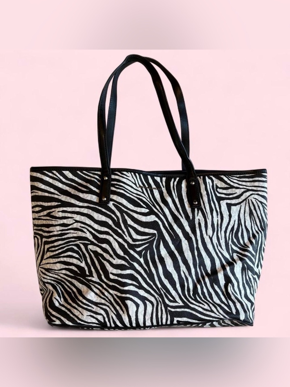Y2K Zebra Print Tote Bag